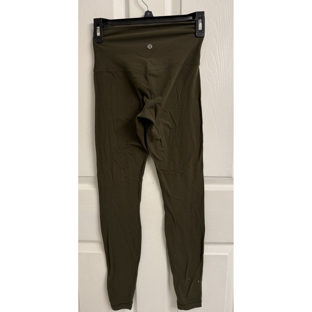 Lululemon Align High Rise Pant Leggings Green Yoga Athleisure 28" Inseam Size 4